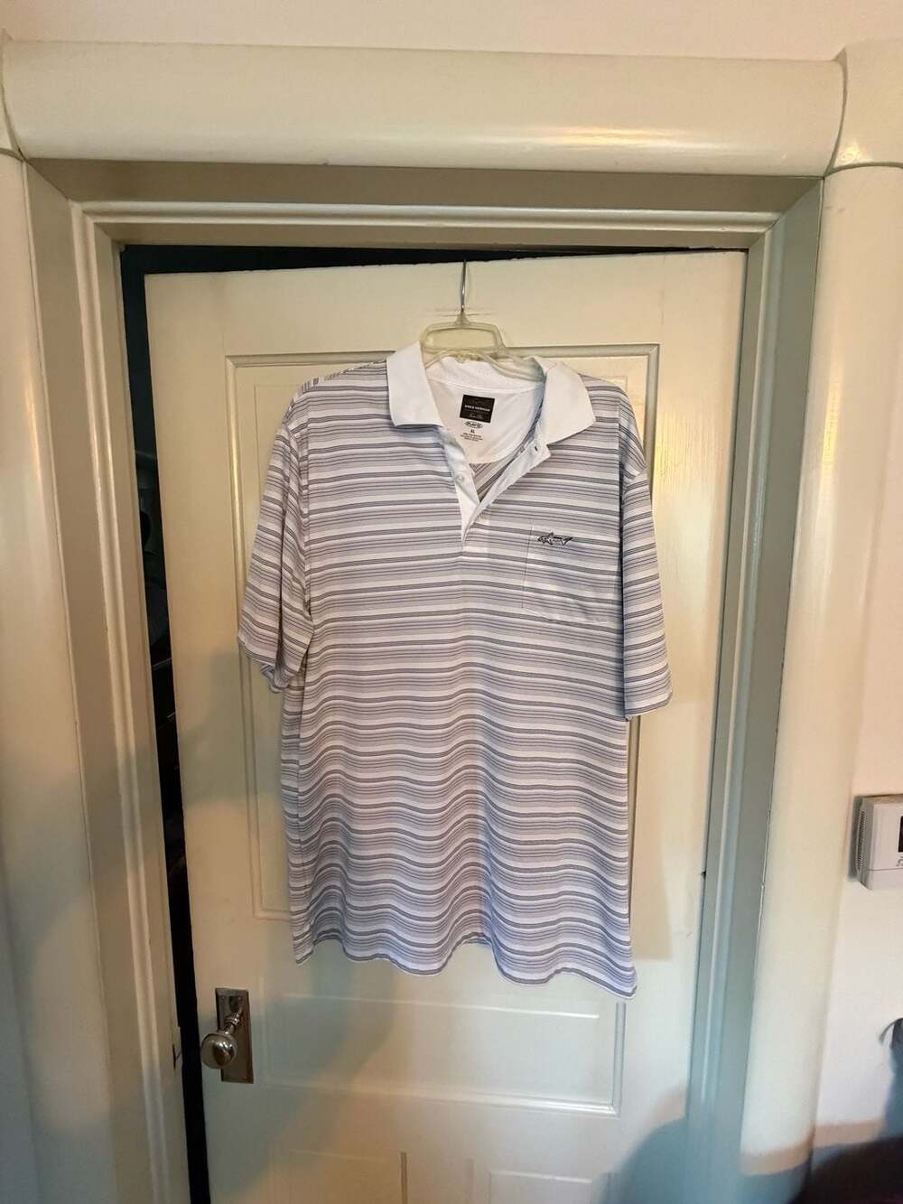 Greg Norman for Tasso Elba PlayDry Performance Striped Golf Polo Shirt Men's XL